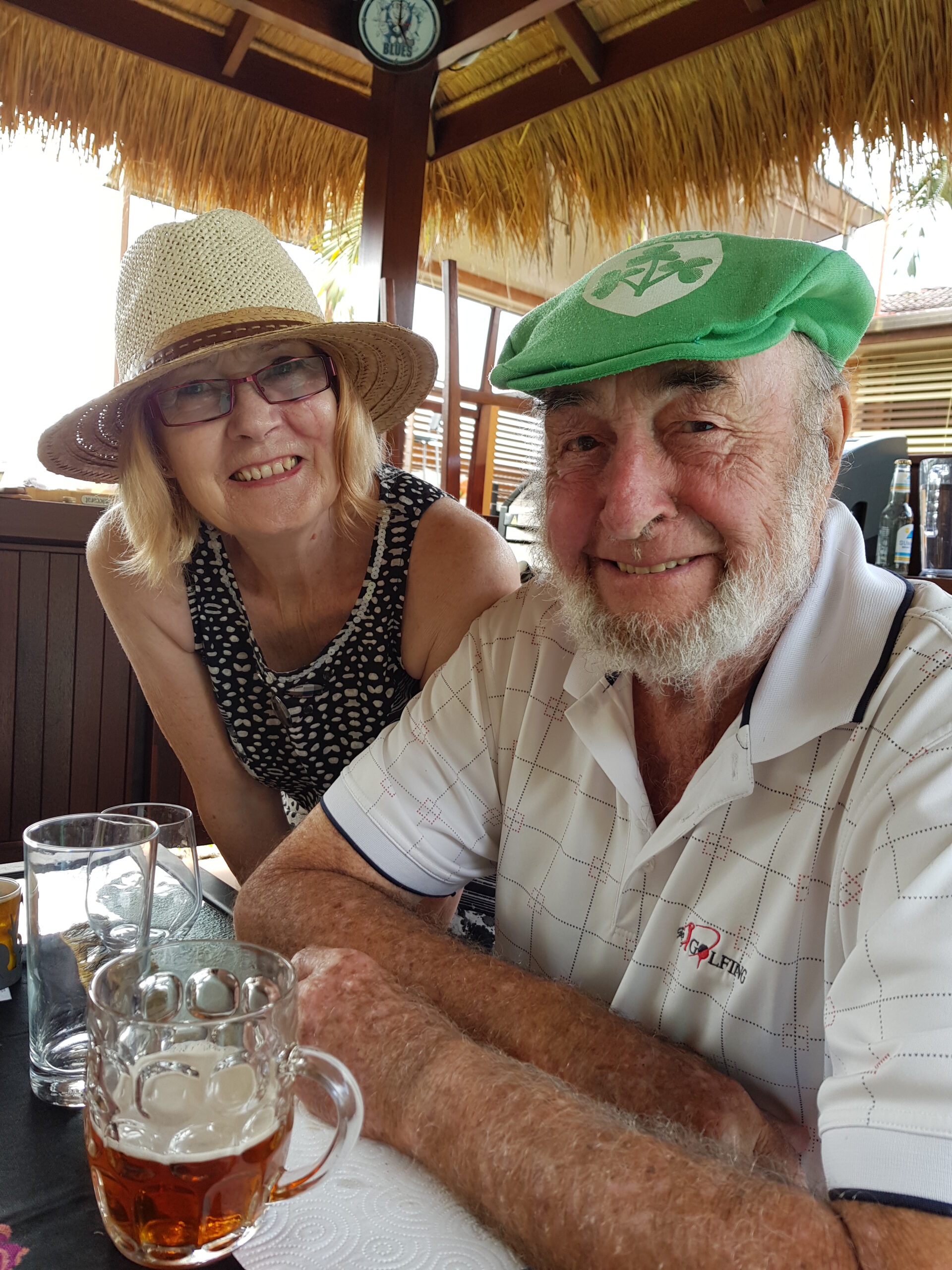 Lana's Mum and Dad having lunch