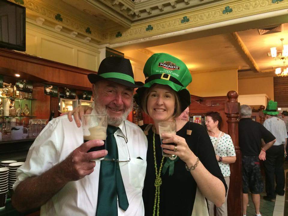 Lana with her Dad on St Pats Day